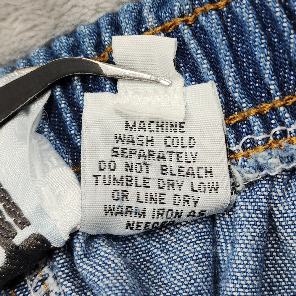 Vintage Sport Timer Skirt Womens 14 Blue Denim Maxi Pull On Drawstring Pockets - Picture 5 of 9